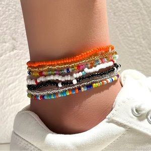 Stretchy Beaded Ankle Bracelets